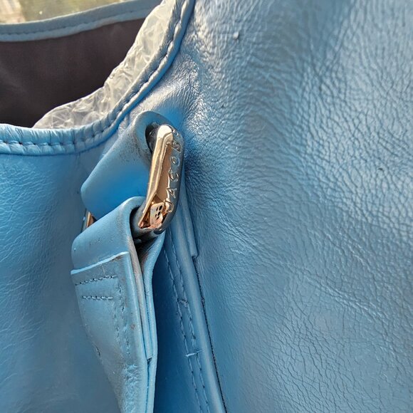 Open Top Turquoise Blue Marc Jacobs Tote *RARE* - Picture 6 of 13